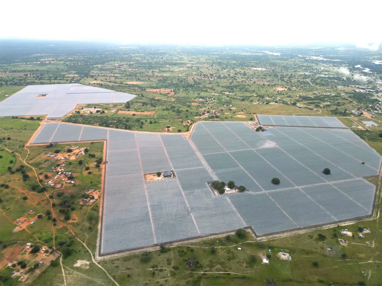 Luftaufnahme der Farm, Februar 2026